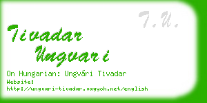 tivadar ungvari business card